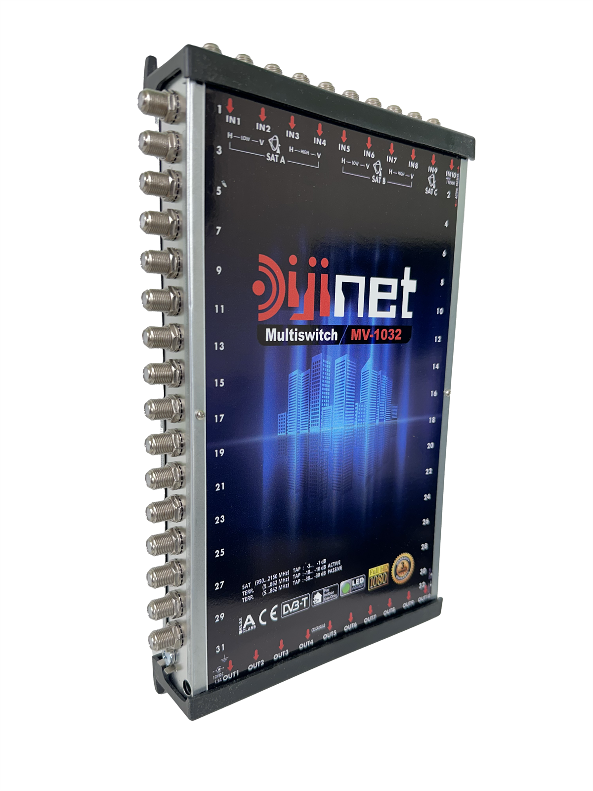 DİJİNET AD-1008 10X32 ÇIKIŞ, DİSEQC 2.0 TV, MultiSwitch GEÇİŞLİ / SONLU