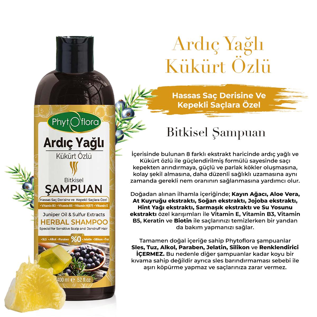 Ardıç Yağlı Kükürt Özlü Bitkisel Şampuan