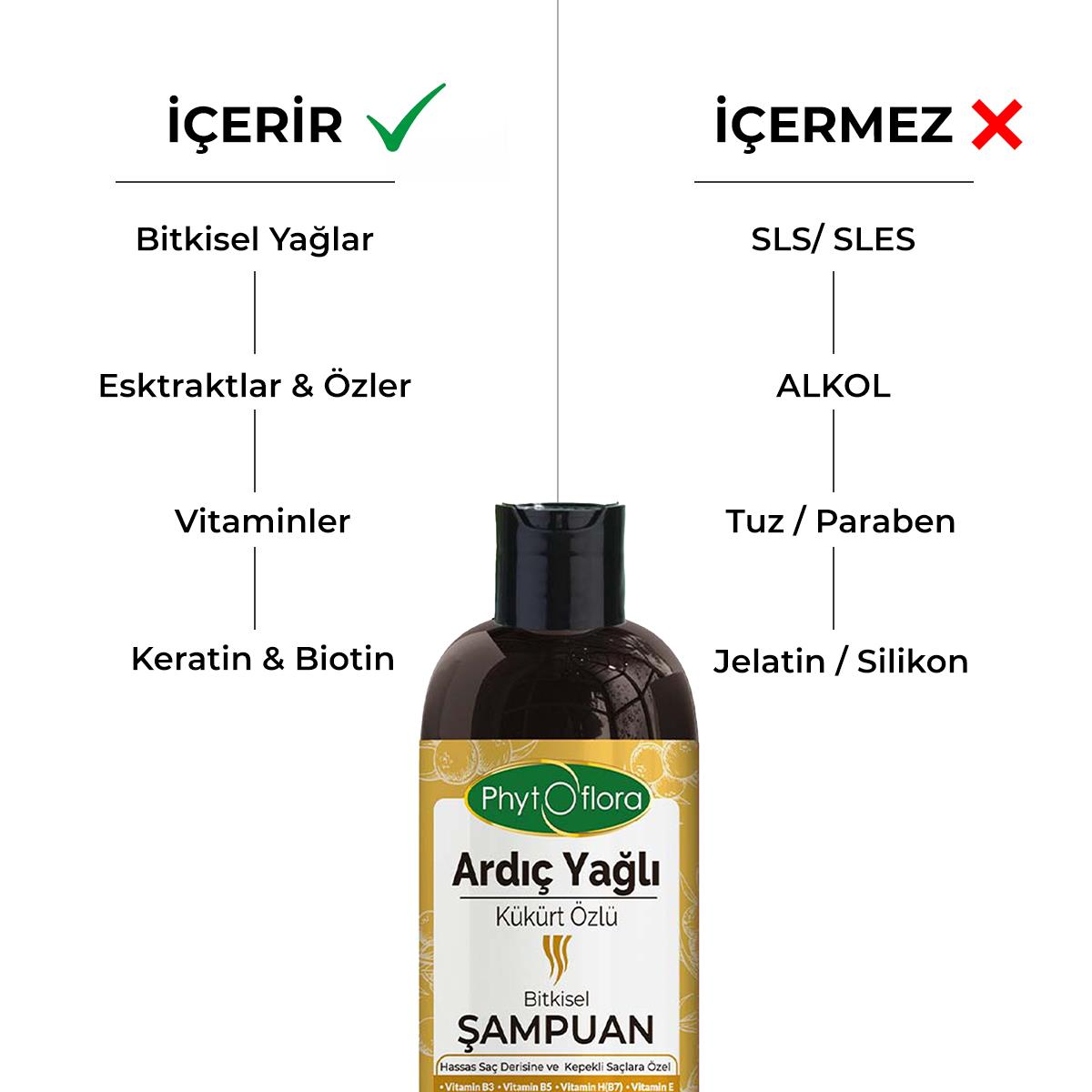 Ardıç Yağlı Kükürt Özlü Bitkisel Şampuan