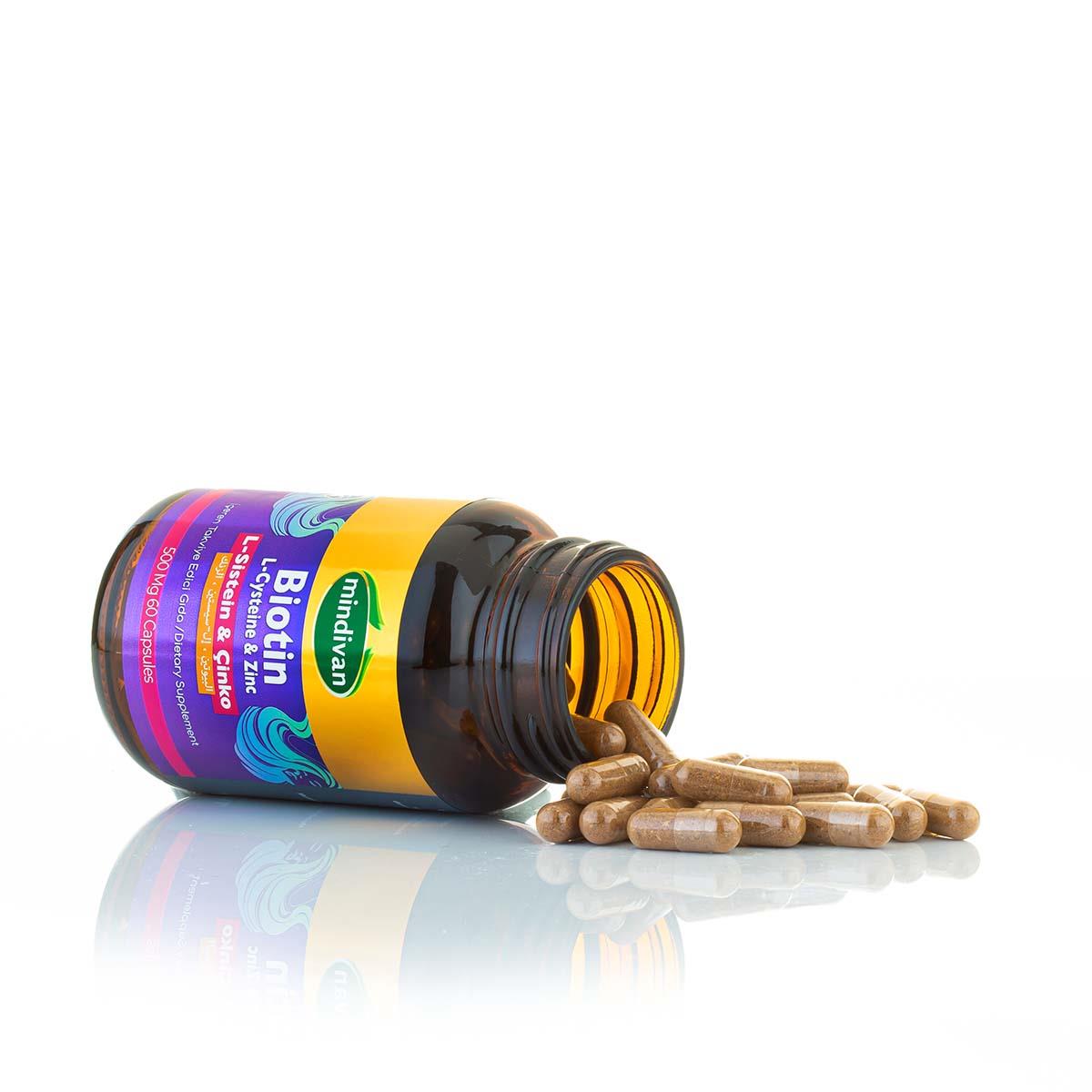 Biotin & L-Sistein & Çinko 500 Mg 60 Kapsül