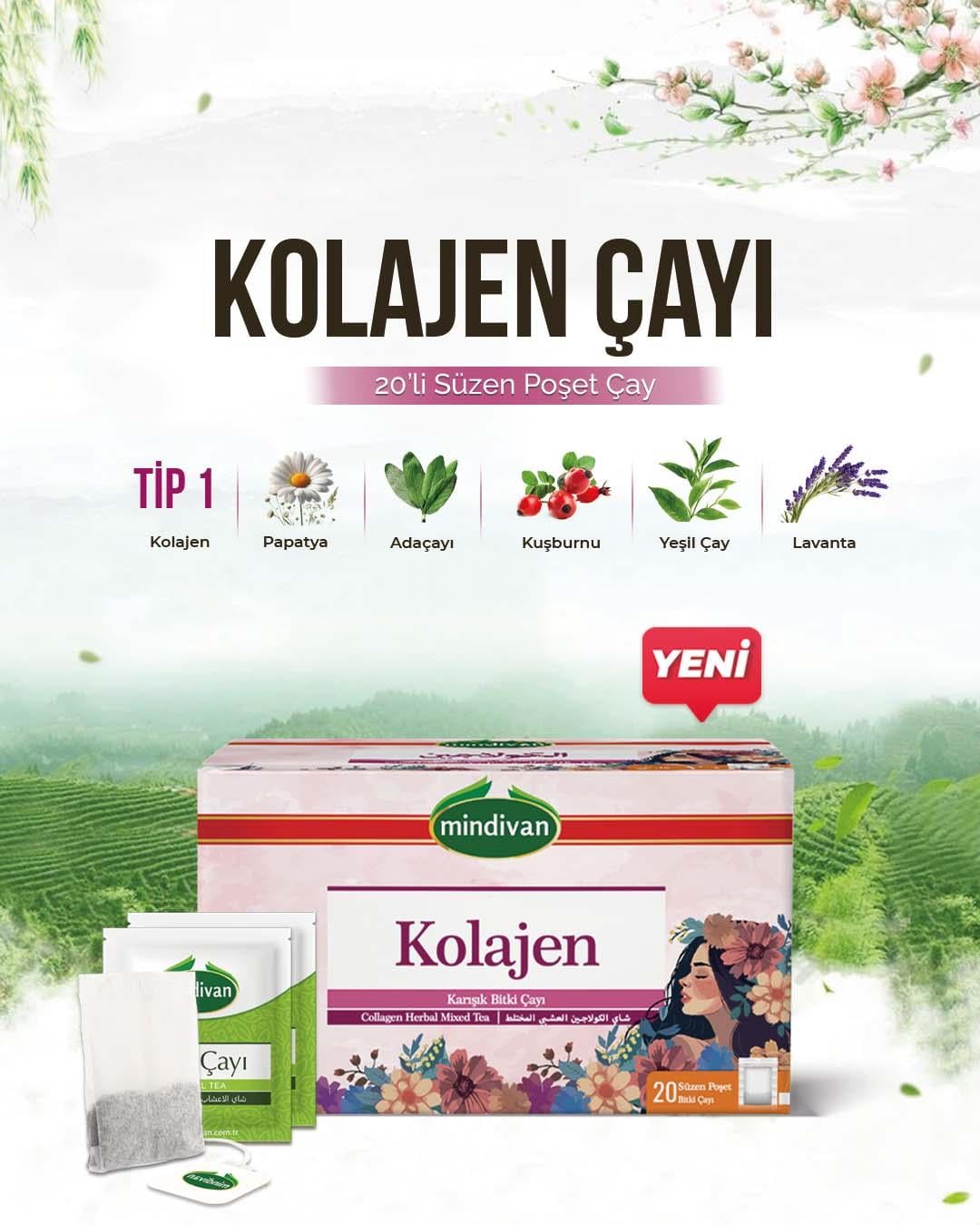 MİNDİVAN KOLAJEN ÇAYI 20 Lİ