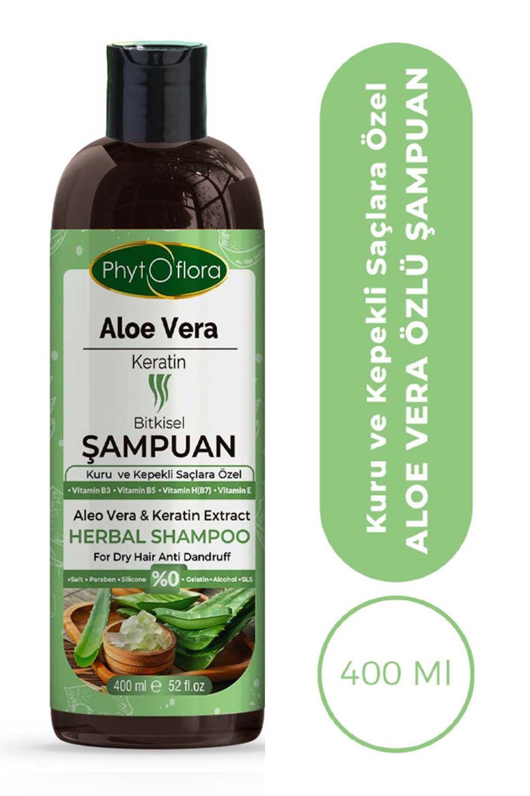 Tuzsuz Kuru Ve Kepekli Saçlara Özel Aloe Vera Ve Keratin Ilaveli Bitkisel Şampuan