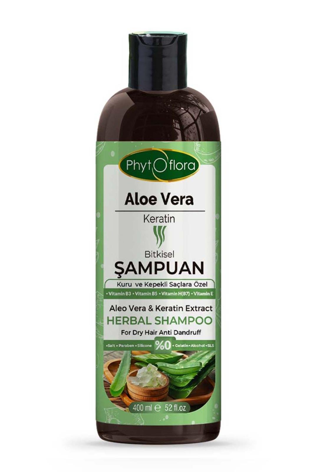 Tuzsuz Kuru Ve Kepekli Saçlara Özel Aloe Vera Ve Keratin Ilaveli Bitkisel Şampuan