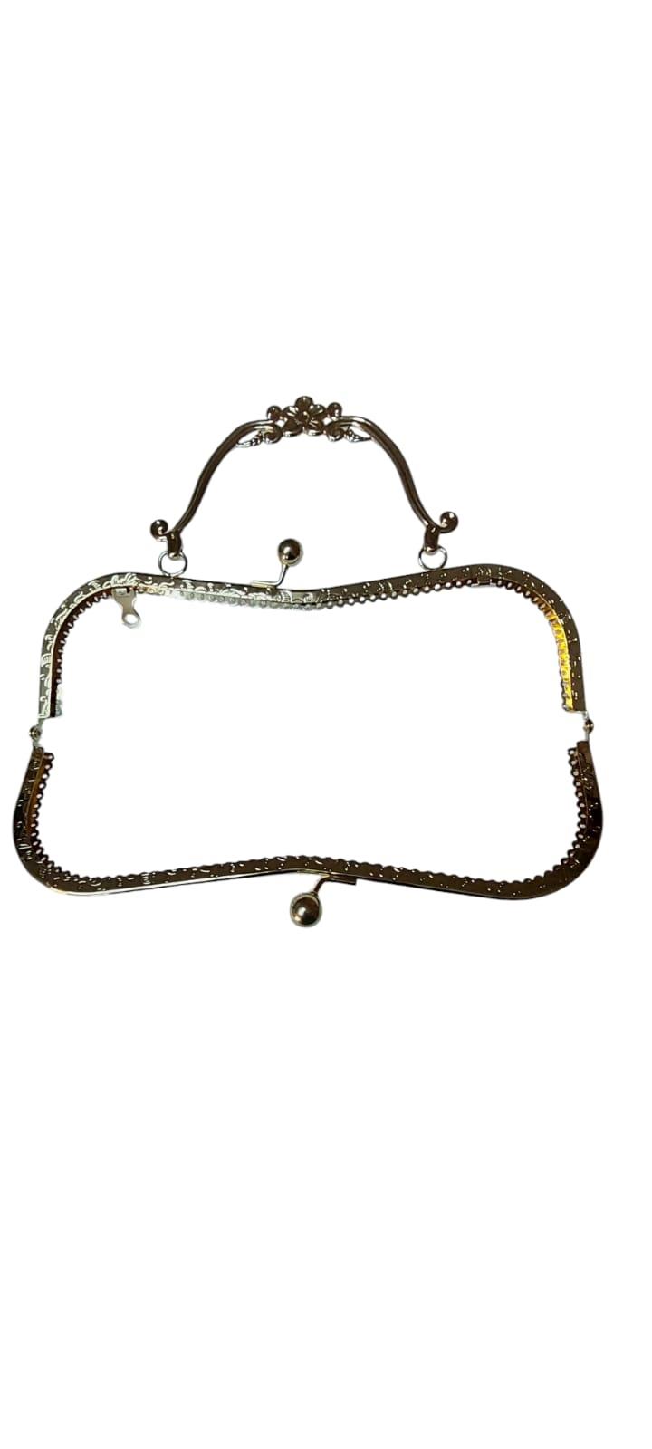  Çanta Klips Saplı Papatya 25 Cm Altın