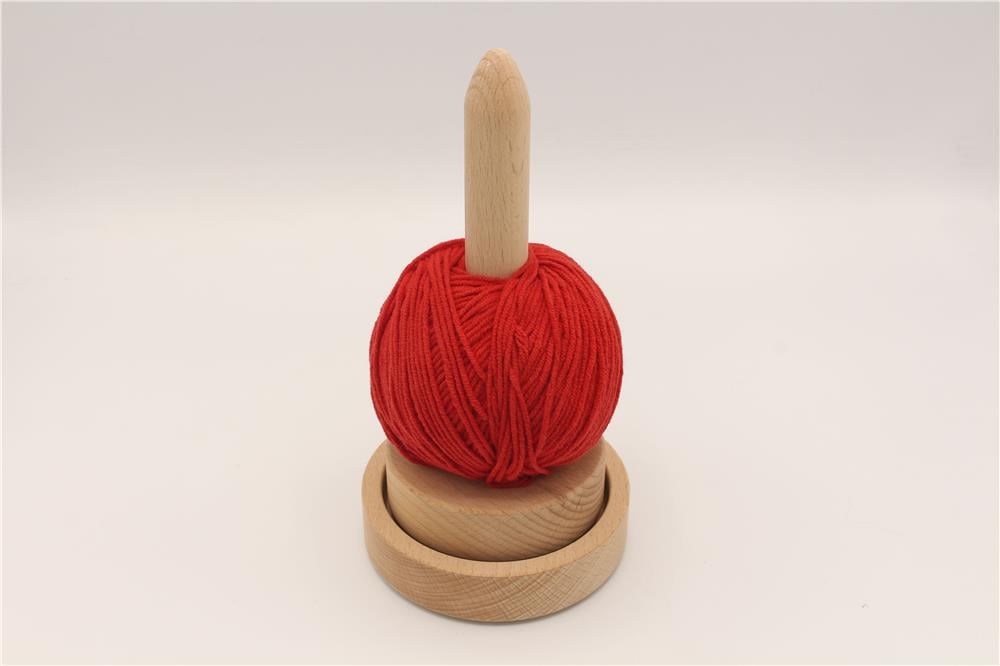 Ahşap Yün İplik Tutucu - STD Açık Kahverengi