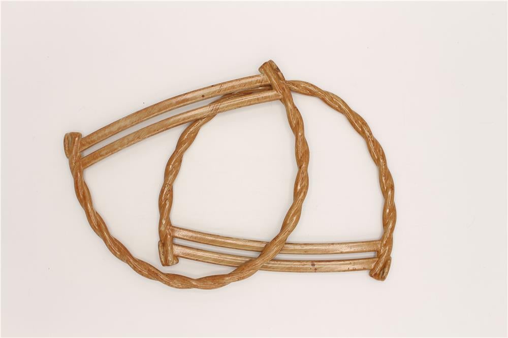 Bambu Çanta Sapları Küçük Burmalı - 18.5 cm Kahverengi