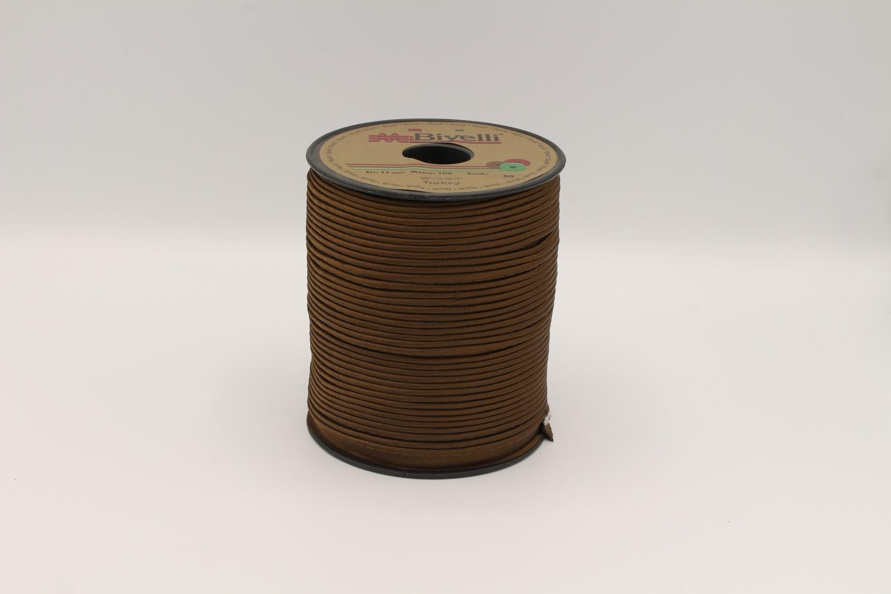 Biyelli Saten İpli Biye Açık kahve