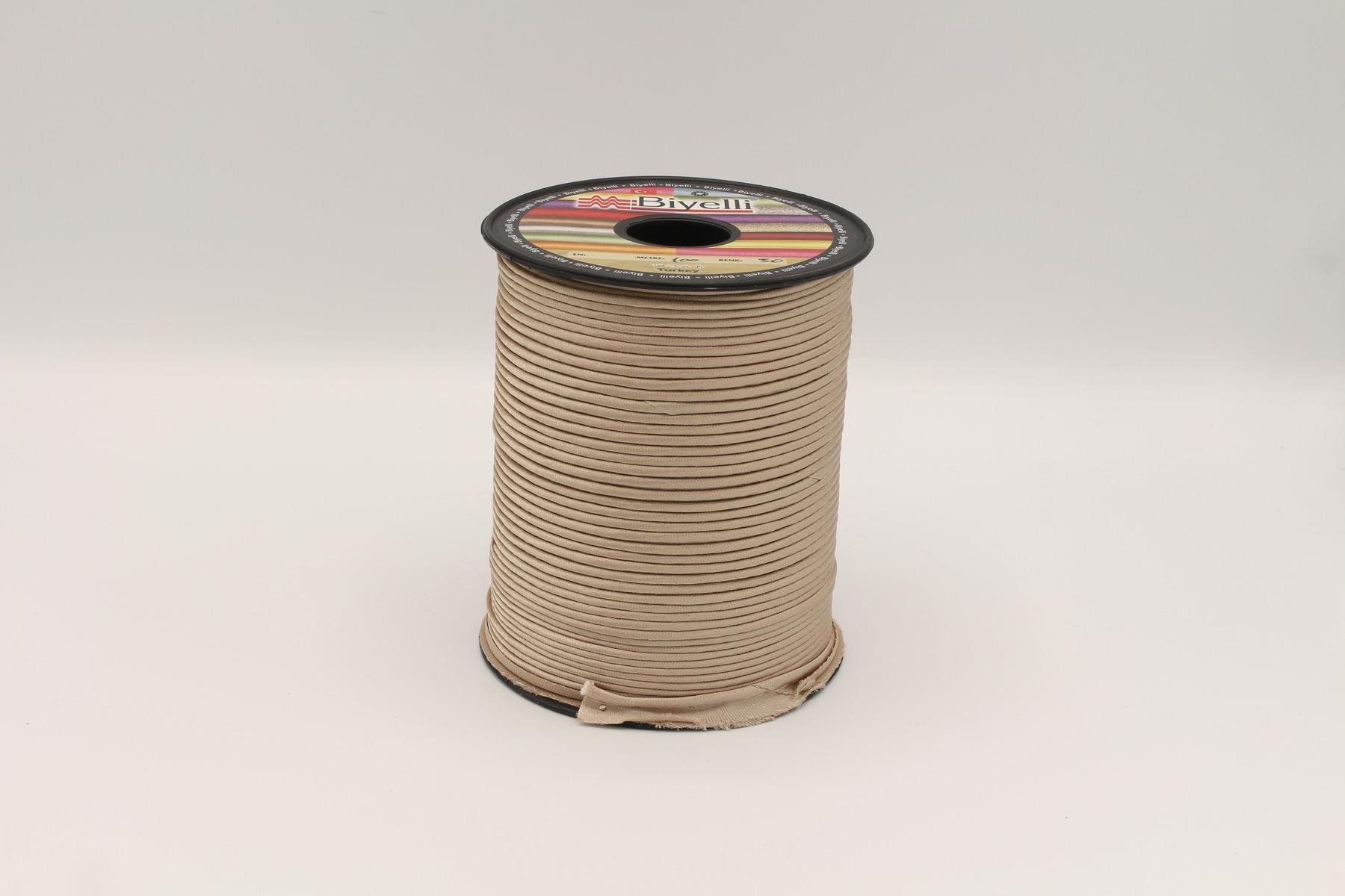 Biyelli Saten İpli Biye Bej