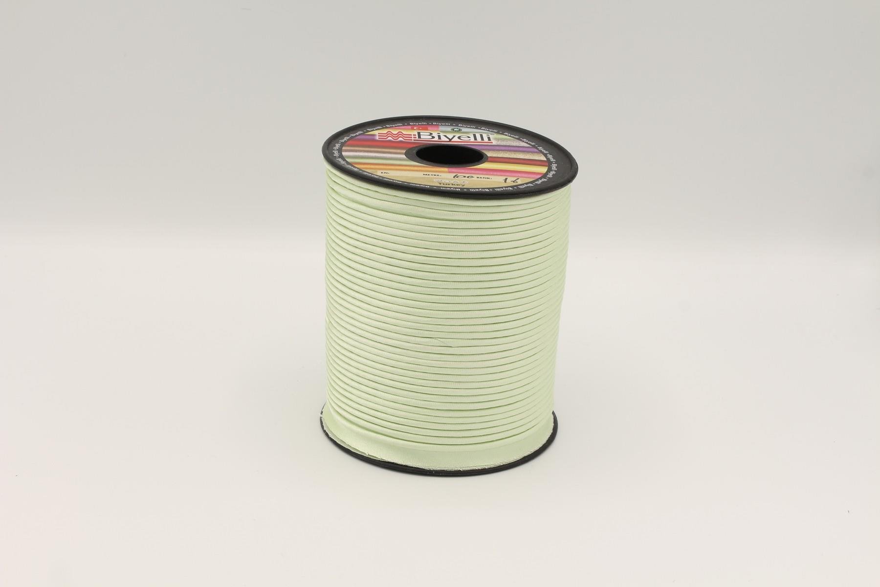 Biyelli Saten İpli Biye Cam yeşili