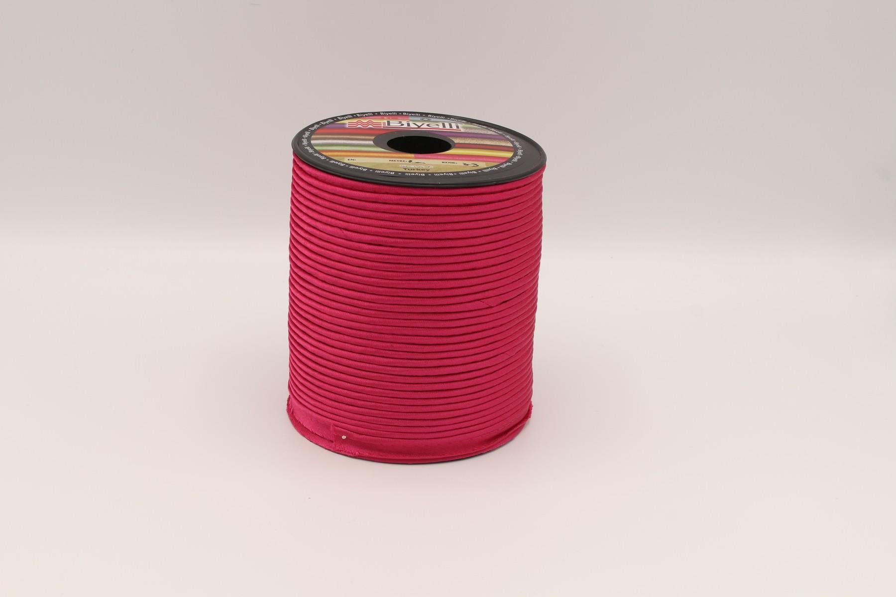 Biyelli Saten İpli Biye Fuşya