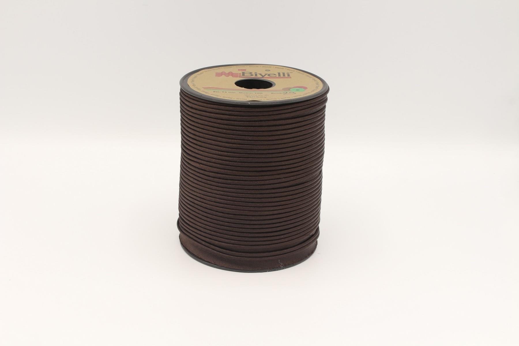 Biyelli Saten İpli Biye Kahverengi