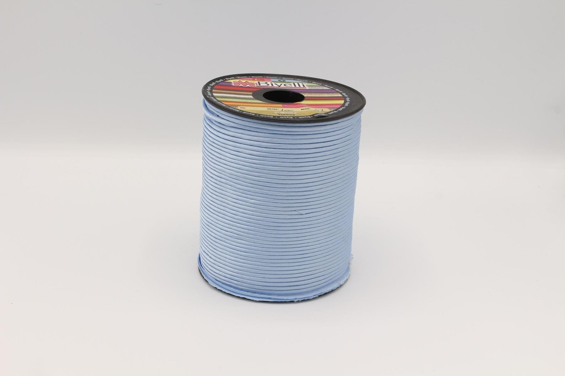 Biyelli Saten İpli Biye Mavi