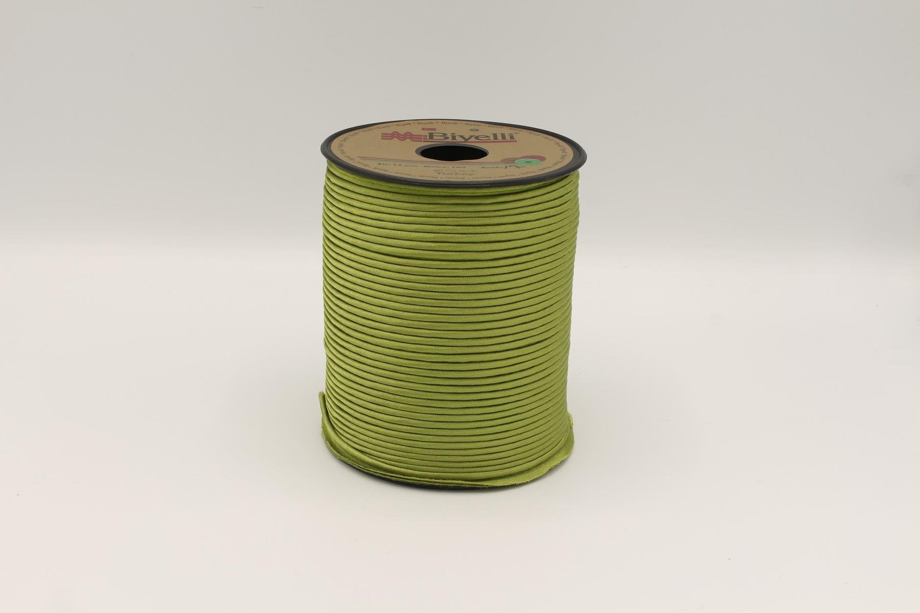 Biyelli Saten İpli Biye Zeytin yeşili