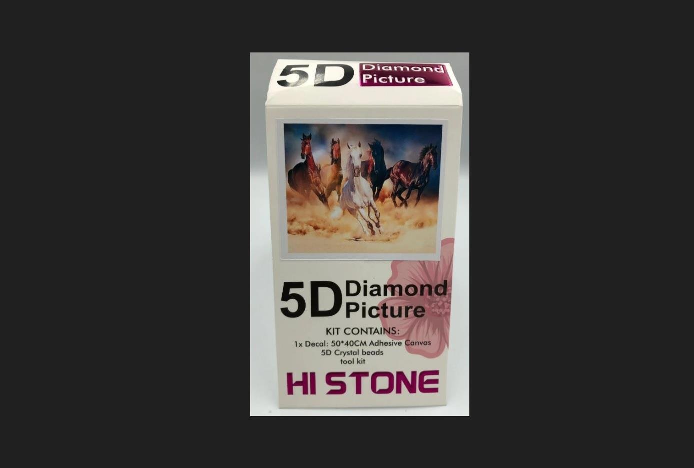 Boncuklu Goblen-5D 50x40-Atlar Diamond Picture