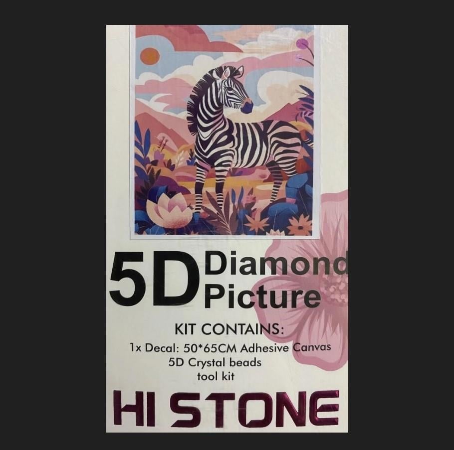 Boncuklu Goblen-5D 50x65-ZEBRA Diamond Picture