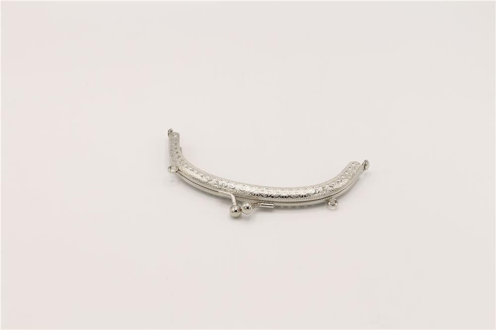 Çanta Klips Oval - 12 cm Gümüş