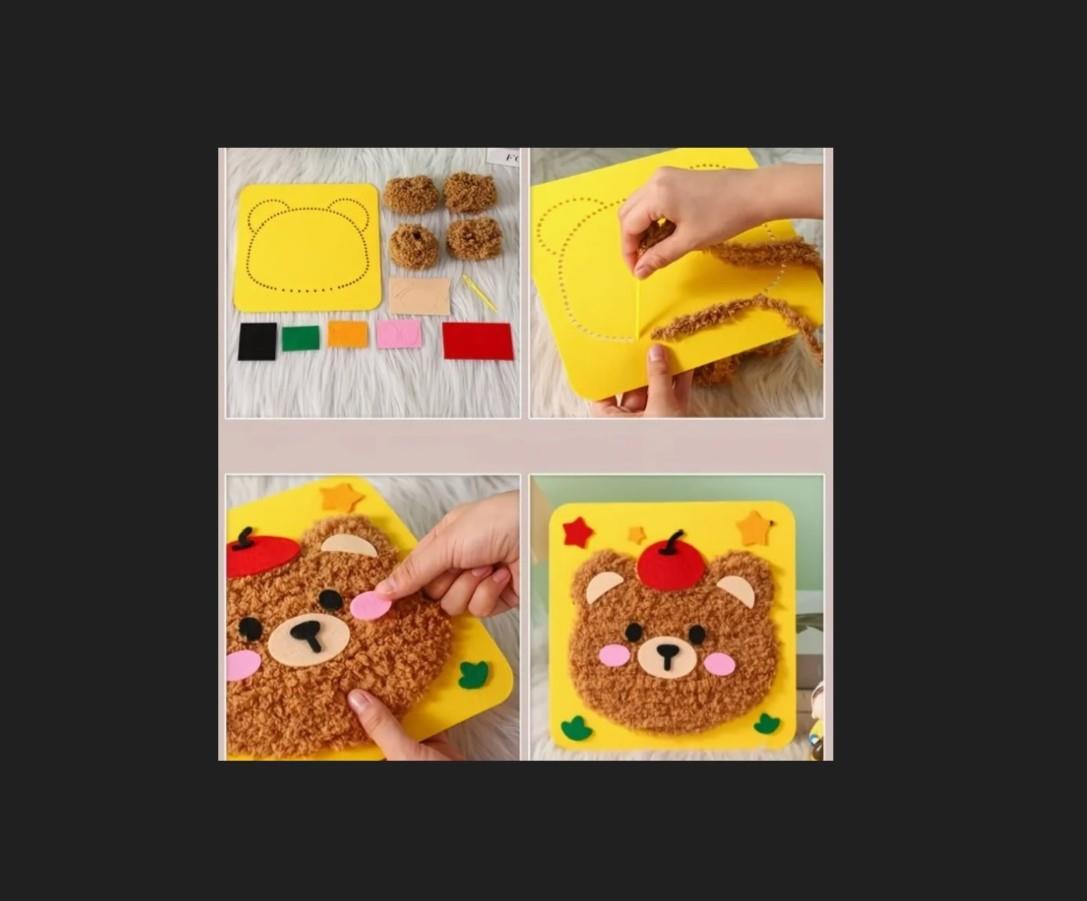 EĞİTİCİ ÖRGÜ KİTİ NAKIŞ SETİ AYI