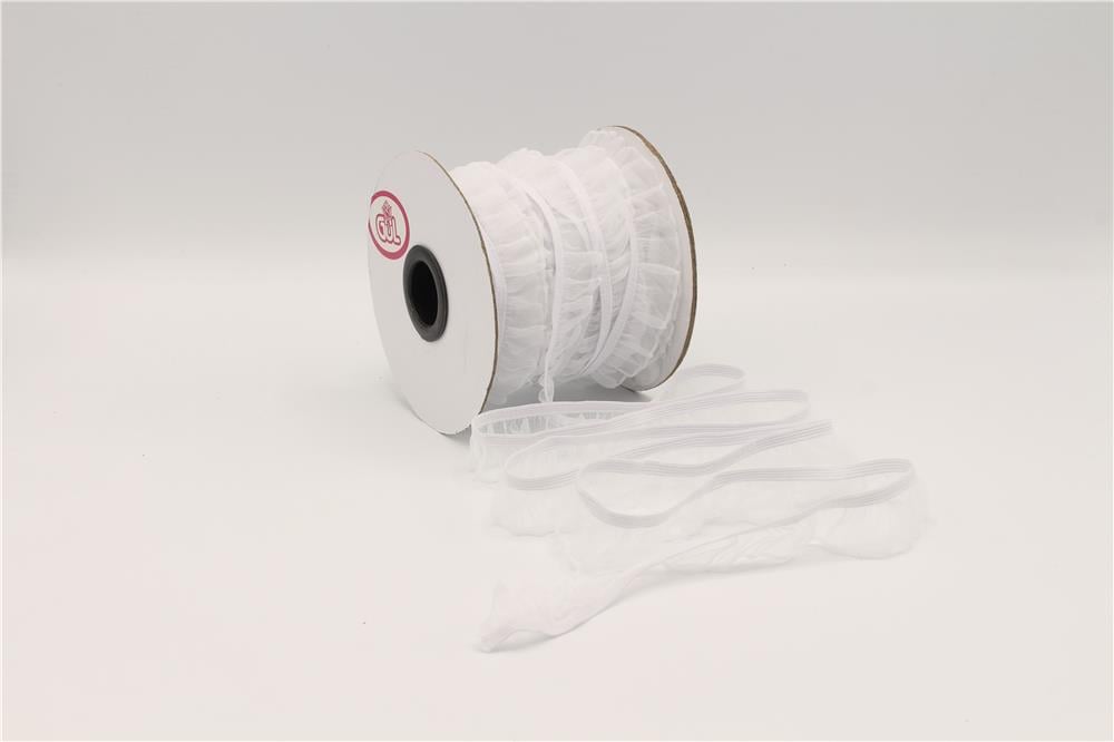 Fırfırlı Lastikler 18 mm Genişlik - 25 mt Beyaz