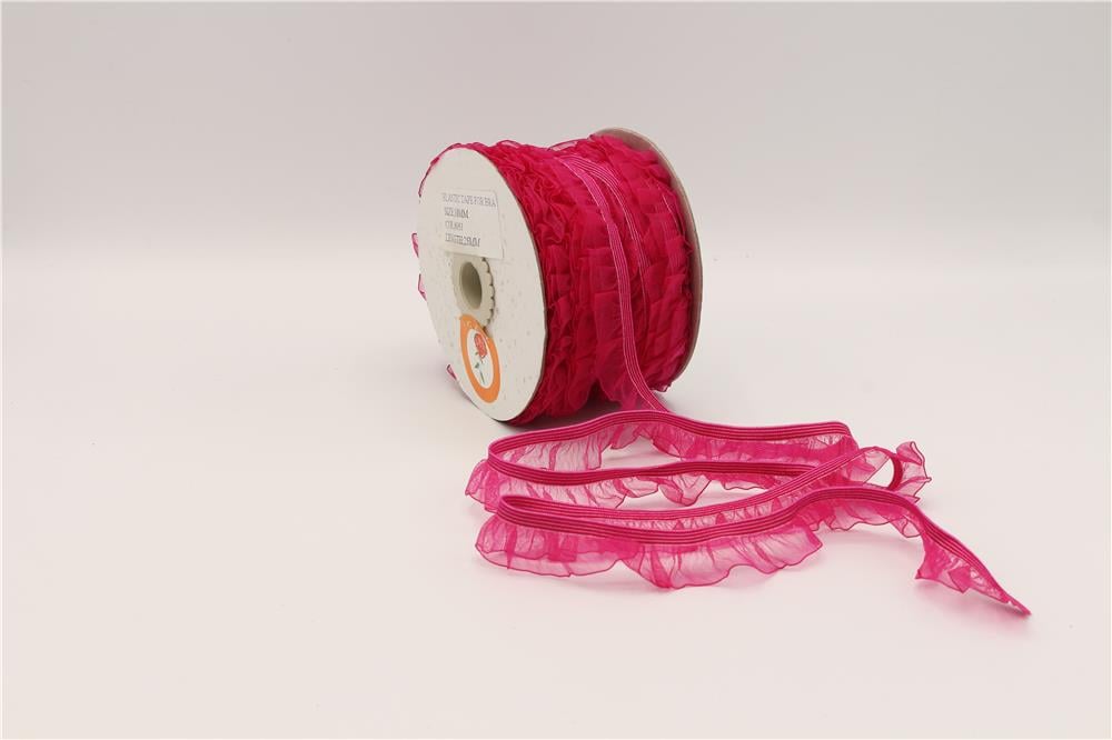 Fırfırlı Lastikler 18 mm Genişlik - 25 mt Fuşya