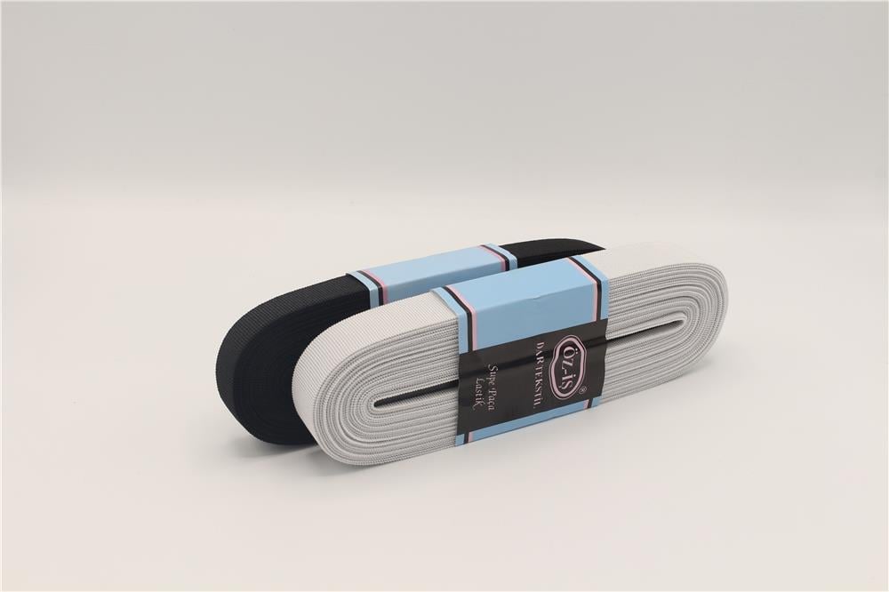 Gül Tres Lastik Paça 22 mm - 10 mt Siyah