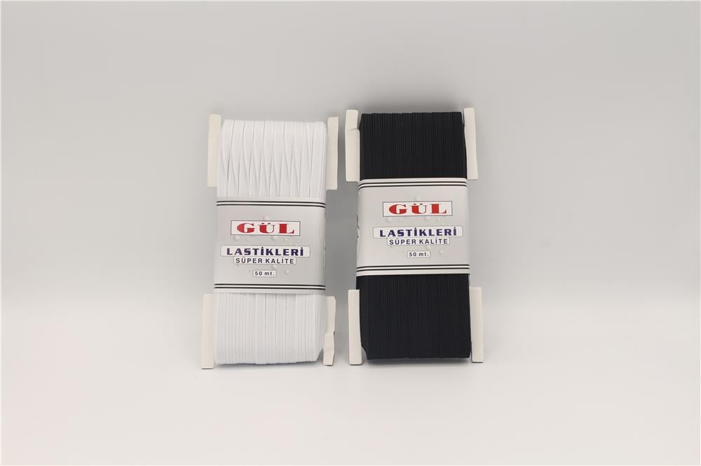 Gül Yassı Lastik 1/50 7 mm - 50 mt Siyah