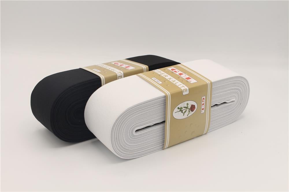 Gül Yumuşak Dokuma Paça Lastikleri Altın 5 Cm - 10 mt Siyah