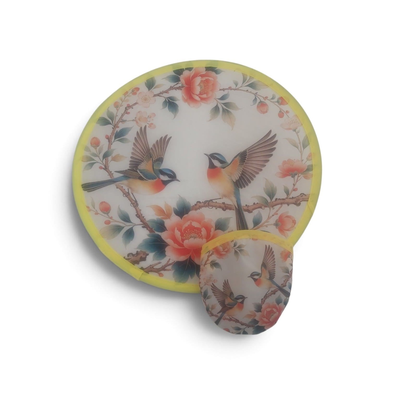 KATLANABİLİR YUVARLAK YELPAZE KUŞ SADAKATİ 25*25 CM
