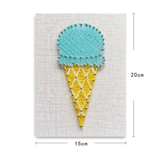 Kendin Yap İp Sanat Seti Dondurma 15*20 cm