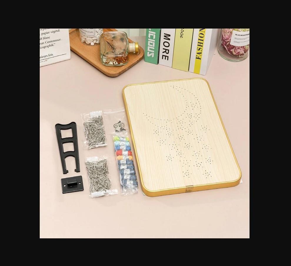 Kendin Yap İp Sanat Seti Gökkuşağı 15*20 cm