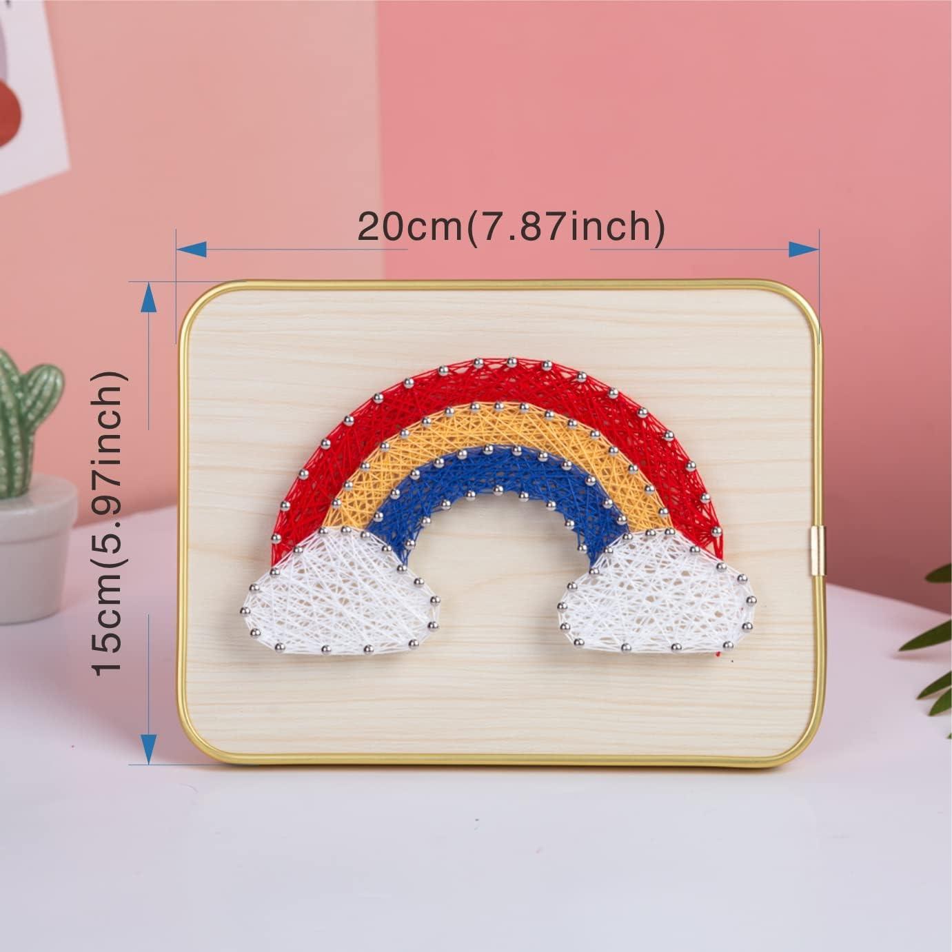 Kendin Yap İp Sanat Seti Gökkuşağı 15*20 cm