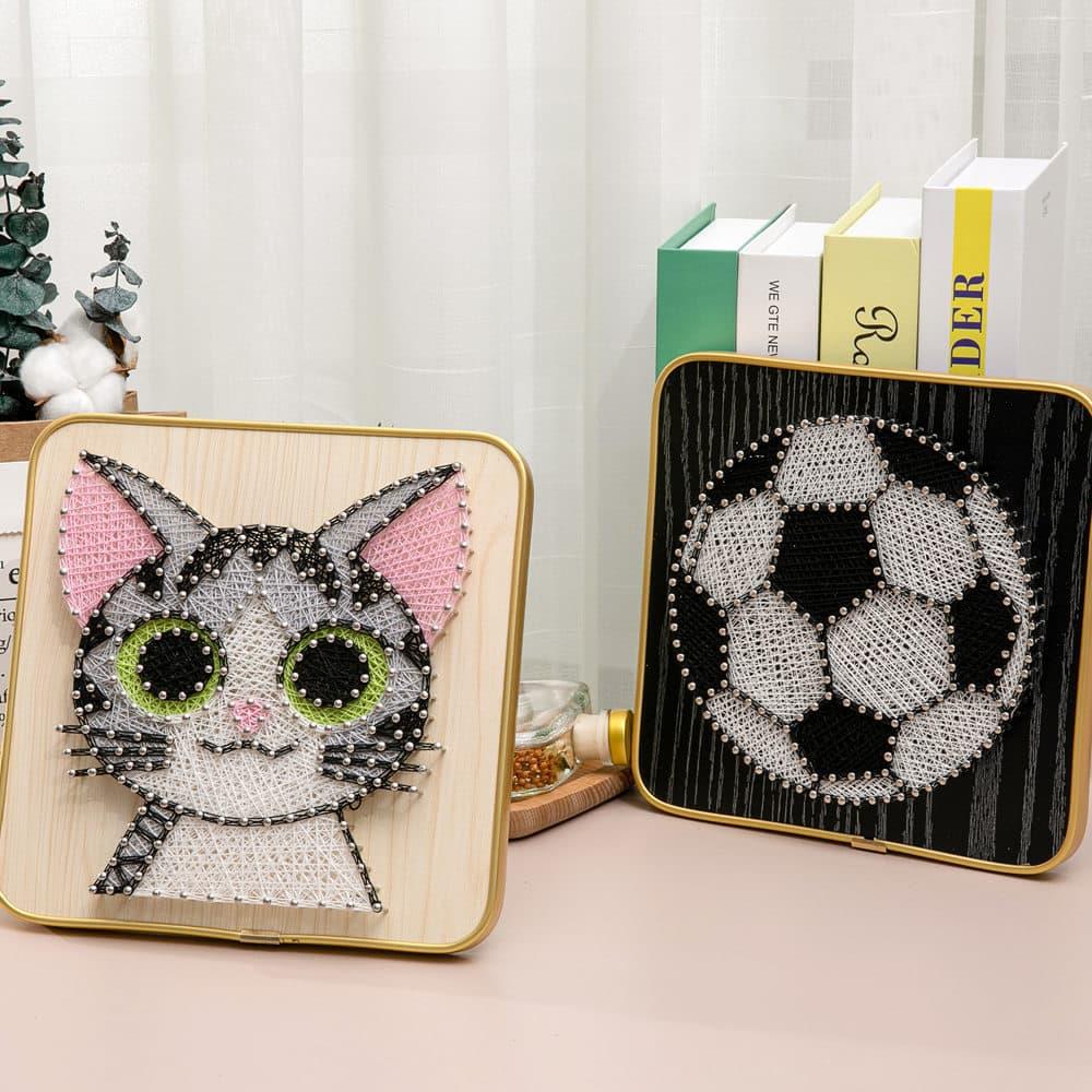 Kendin Yap Kedii İp Sanat Seti 20*20 cm