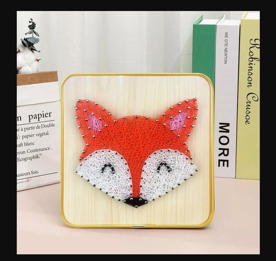 Kendin Yap Tilki İp Sanat Seti 20*20 cm