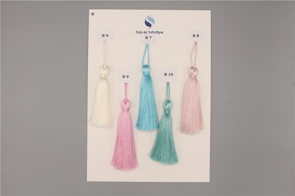 Polyester Püskül - 12 cm Bebe Pembe