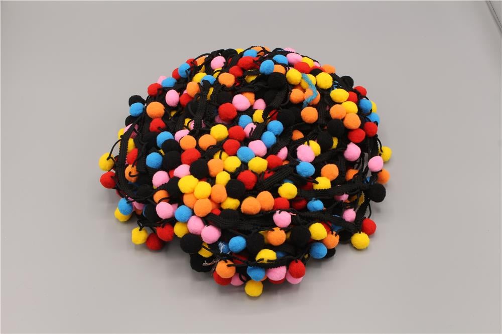 Ponpon Şerit Ebruli - 22 mt Siyah