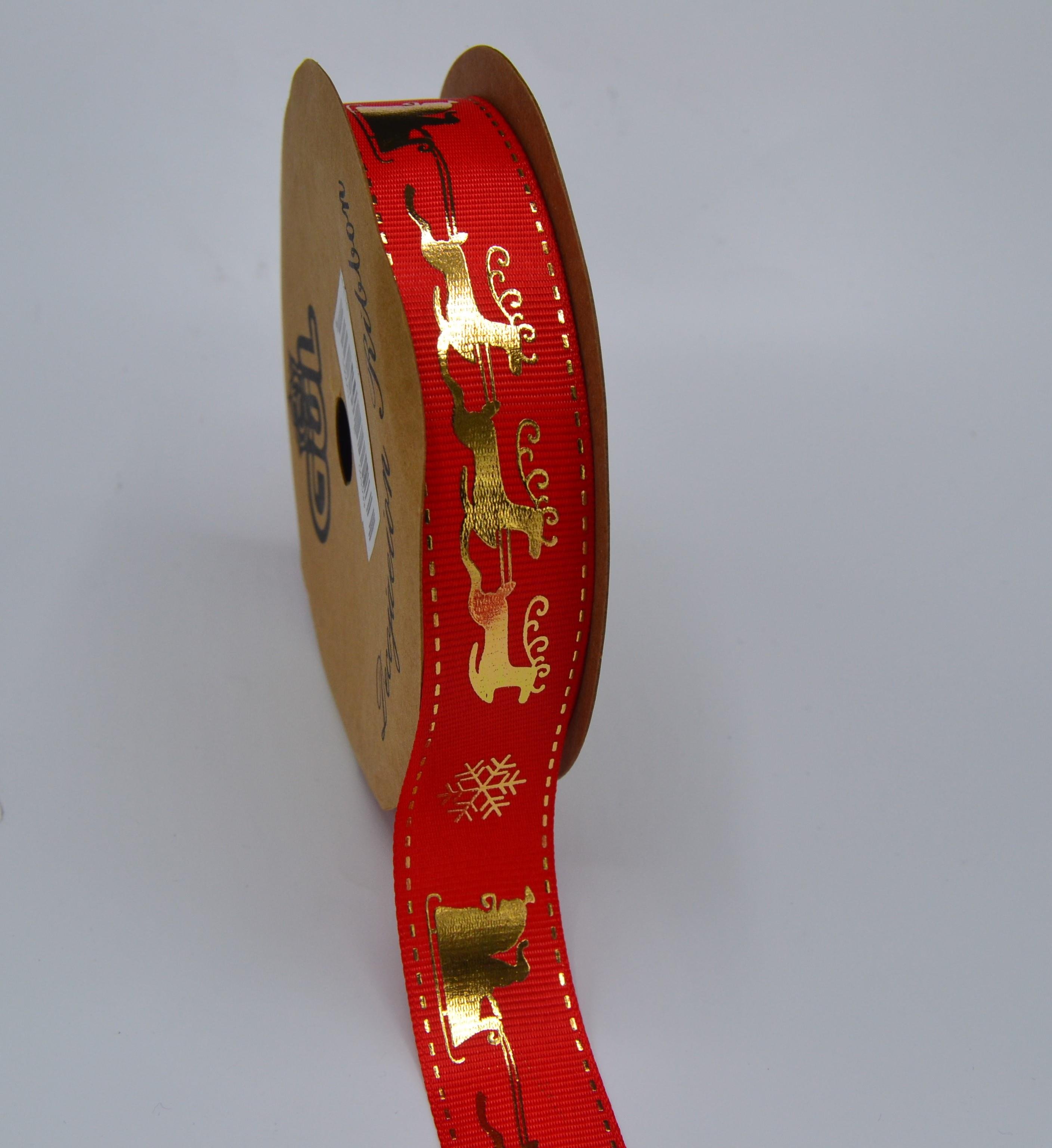 Yılbaşı Baskılı Kurdele 2.5 Cm