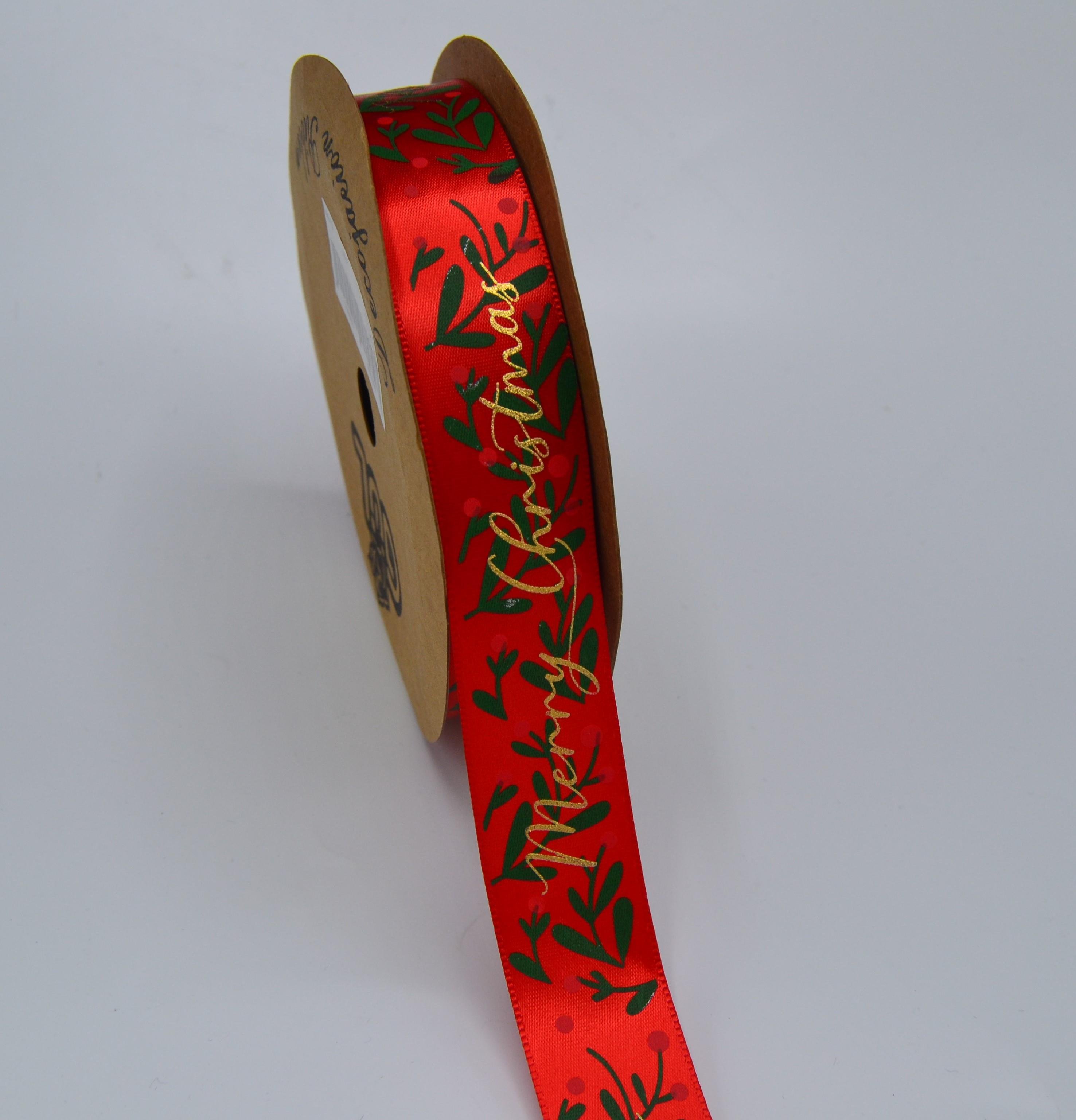 Yılbaşı Baskılı Kurdele 2.5 Cm