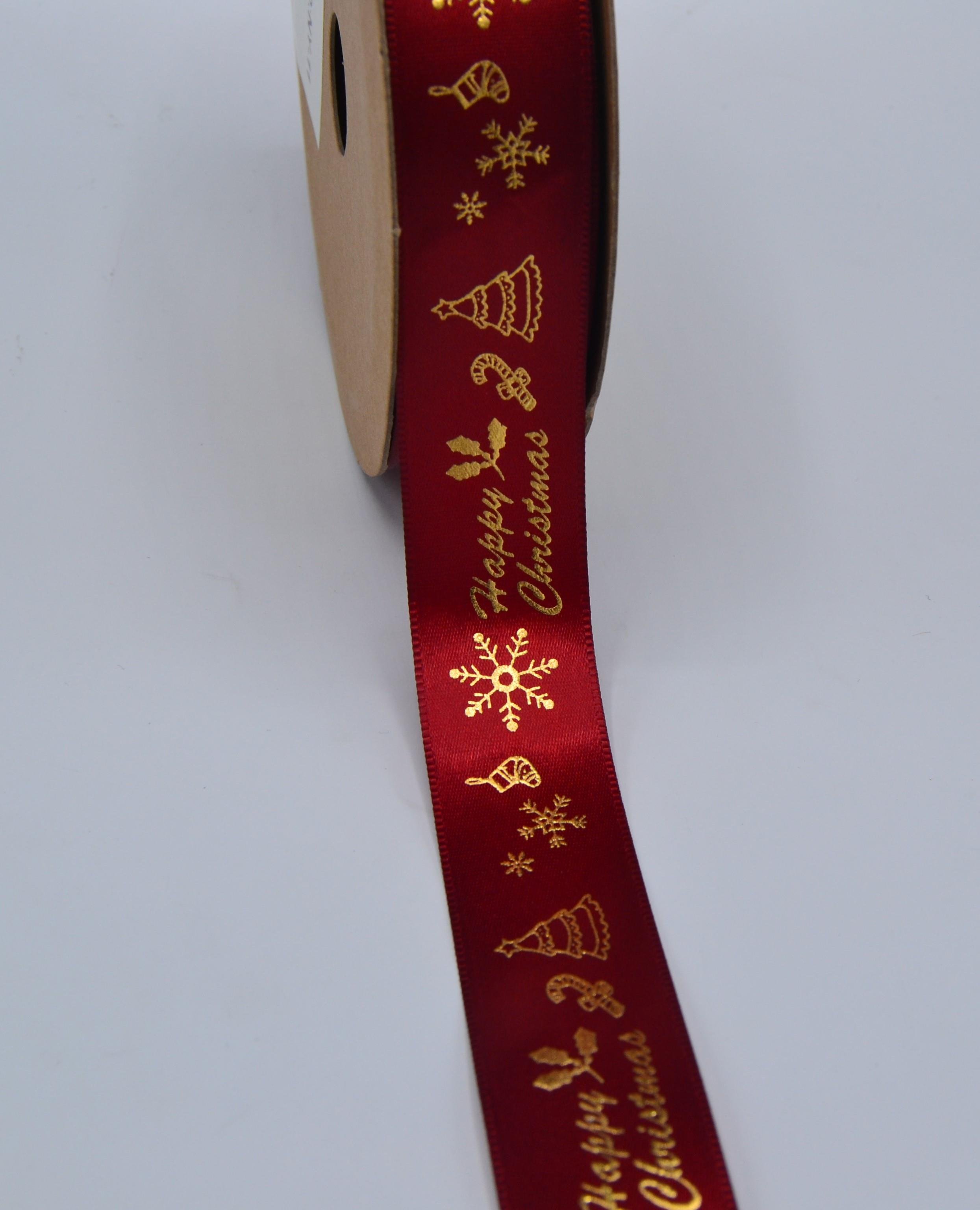 Yılbaşı Baskılı Kurdele 2.5 Cm