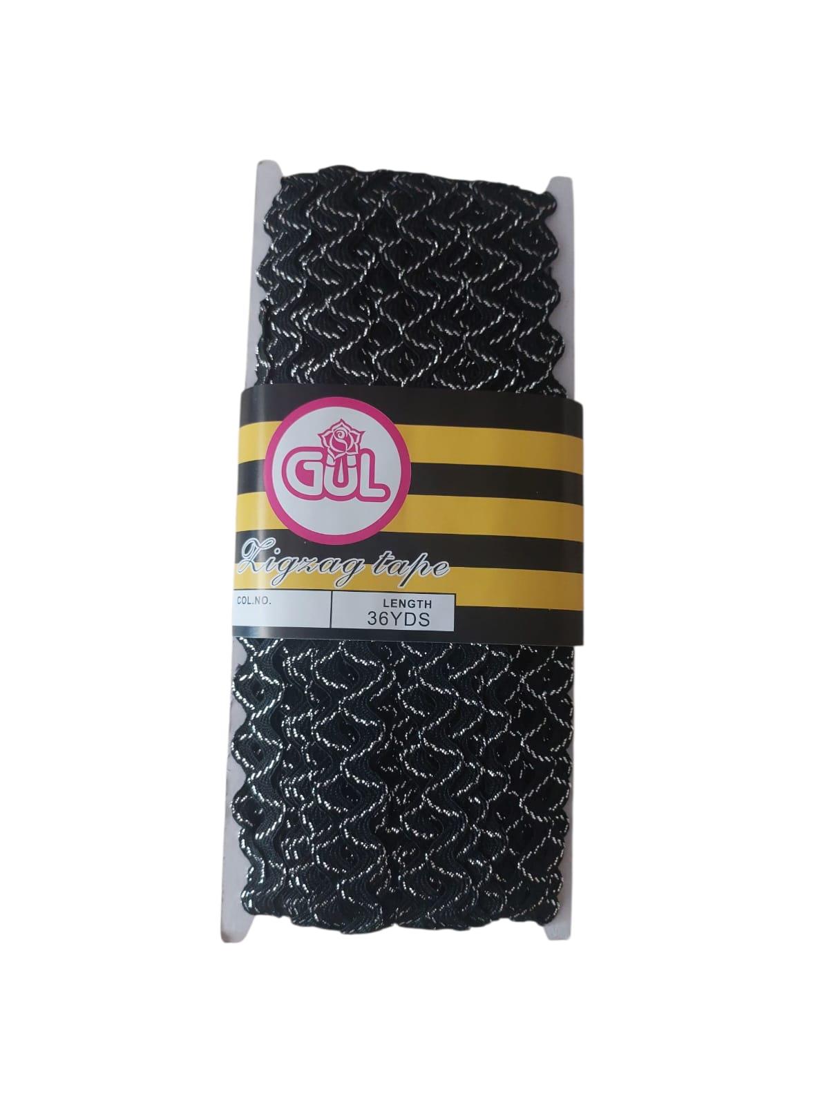 ZİKZAK SUTAŞI-SİYAH BEYAZ SİM 10 MT