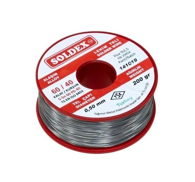 0.5mm 200gr Soldex Lehim Teli (%60 Kalay / %40 Kurşun)