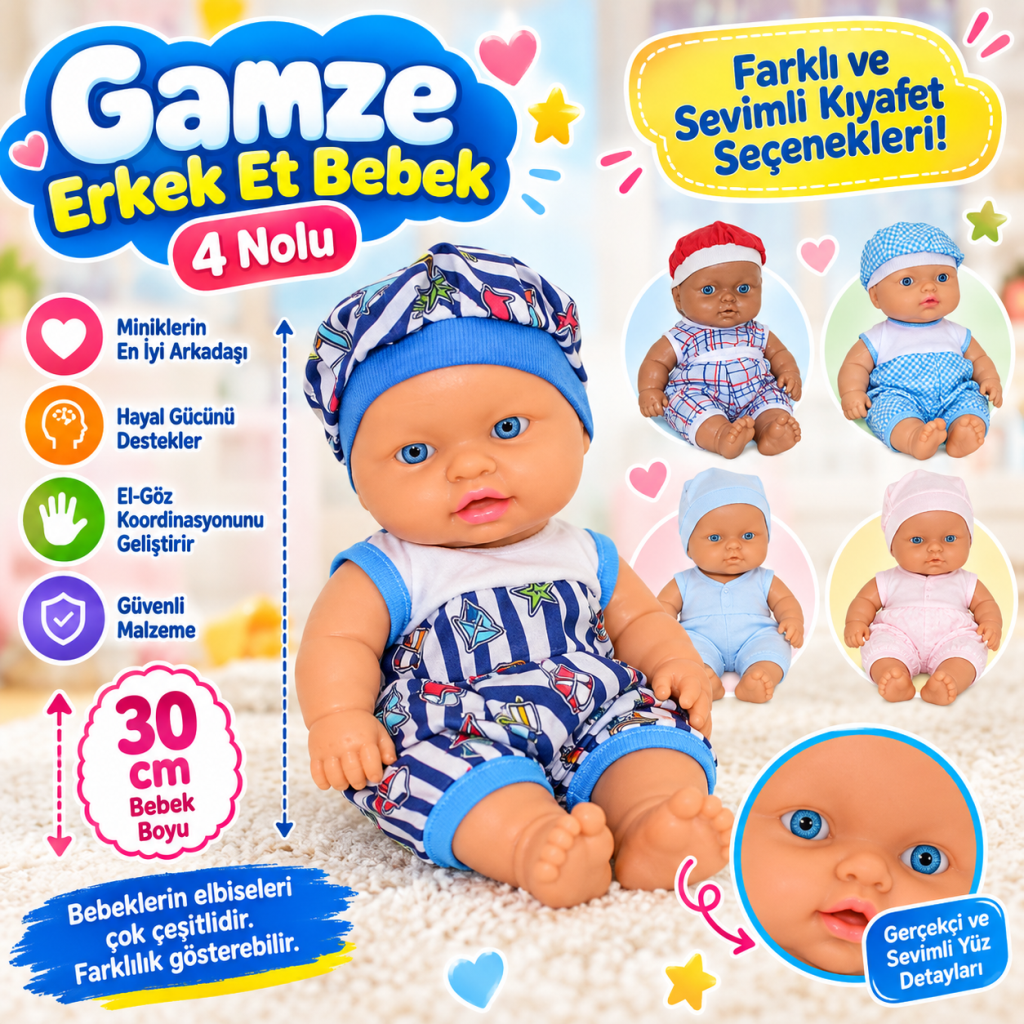 0035 Gamze, Erkek Et Bebek - 4 Nolu (adet fiyatıdır)