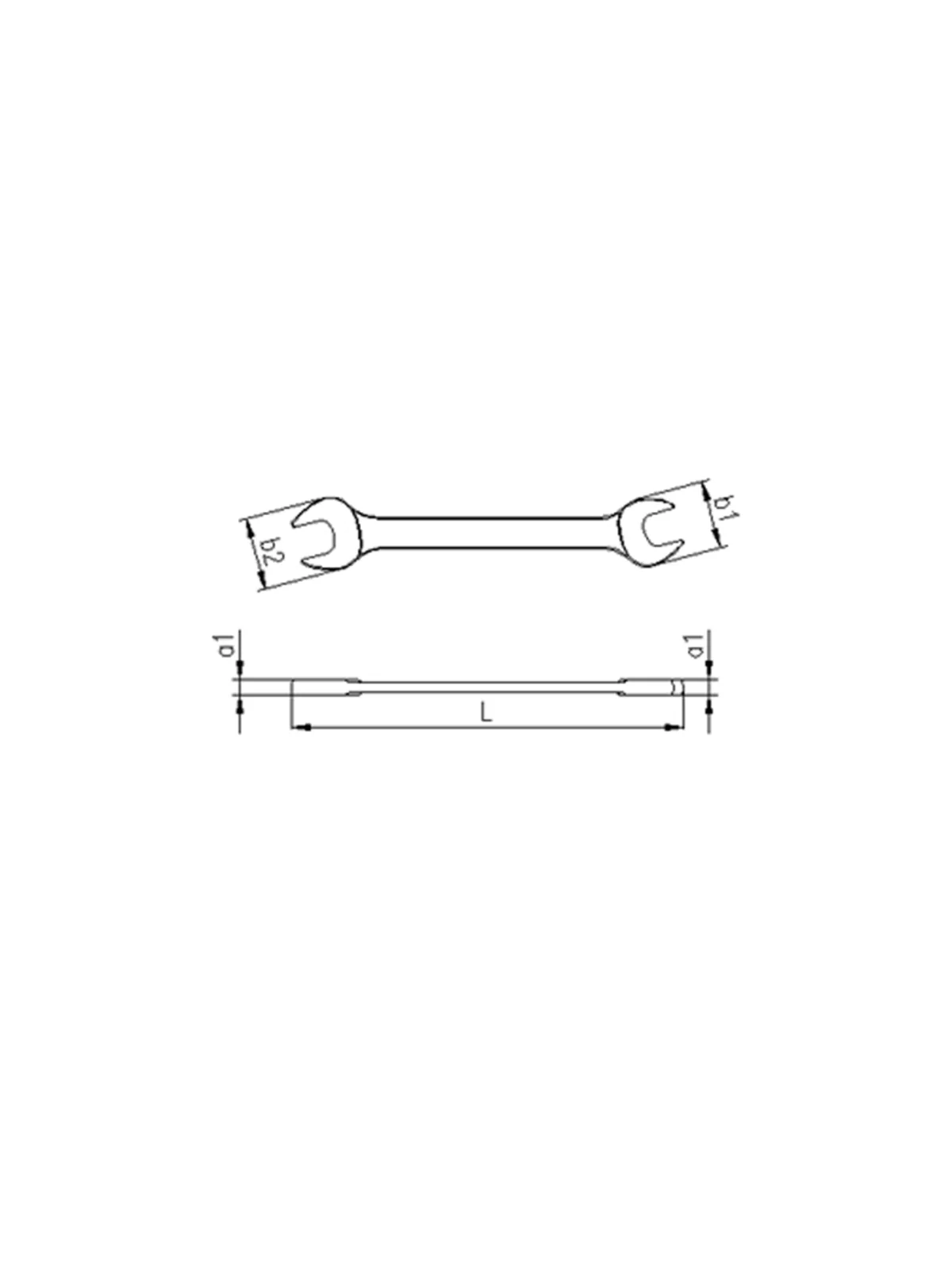 0100 İki Ağız Anahtar Kısa Boy 20x22 mm