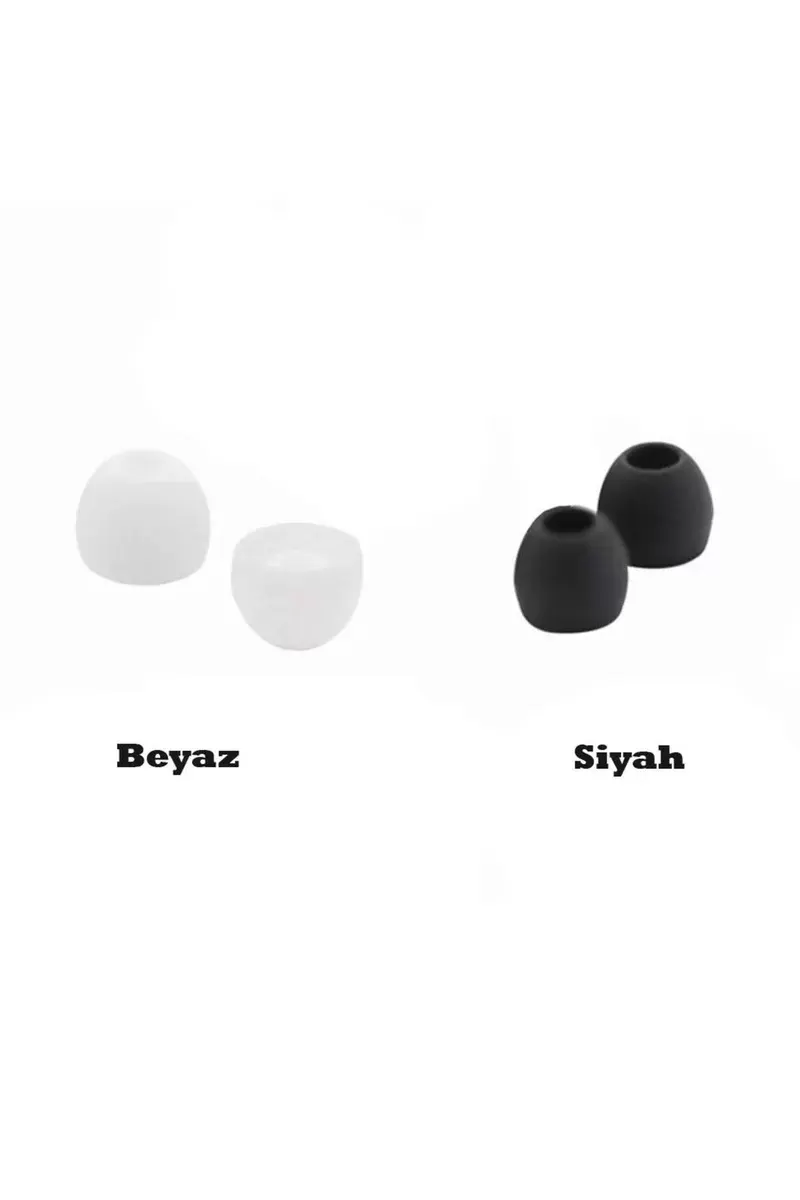 1 Çift 2 Adet Kulaklık Silikonu Uyumlu Küçük 8.5mm Siyah