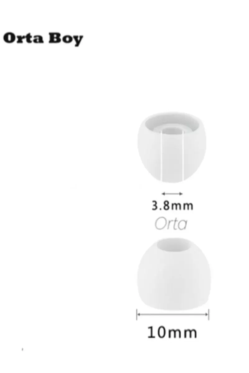 1 Çift 2 Adet Kulaklık Silikonu Uyumlu Orta 10mm Beyaz
