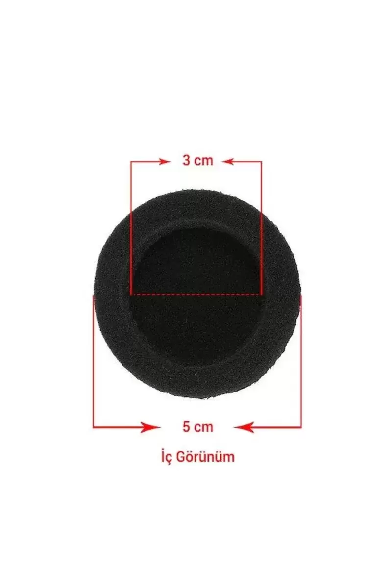 1 Çift (2 Adet) Kulaklık Süngeri 5 Cm Mp3 Mp4 Yedek Sünger