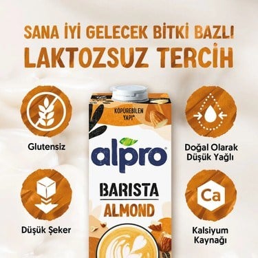 1 L Laktozsuz Vegan Barista Badem Sütü