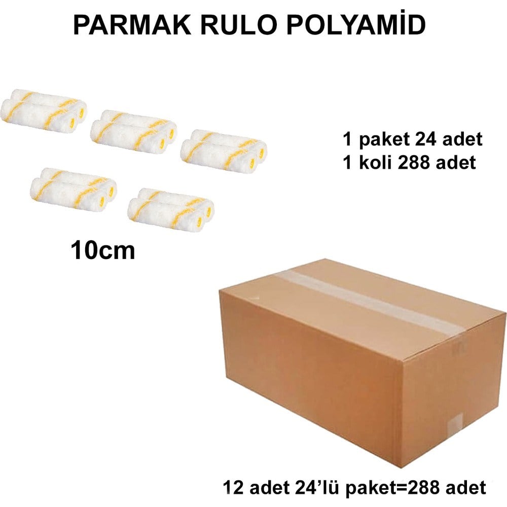10 cm Polyamid Yedek Rulo, 288 Adet Toptan Paket