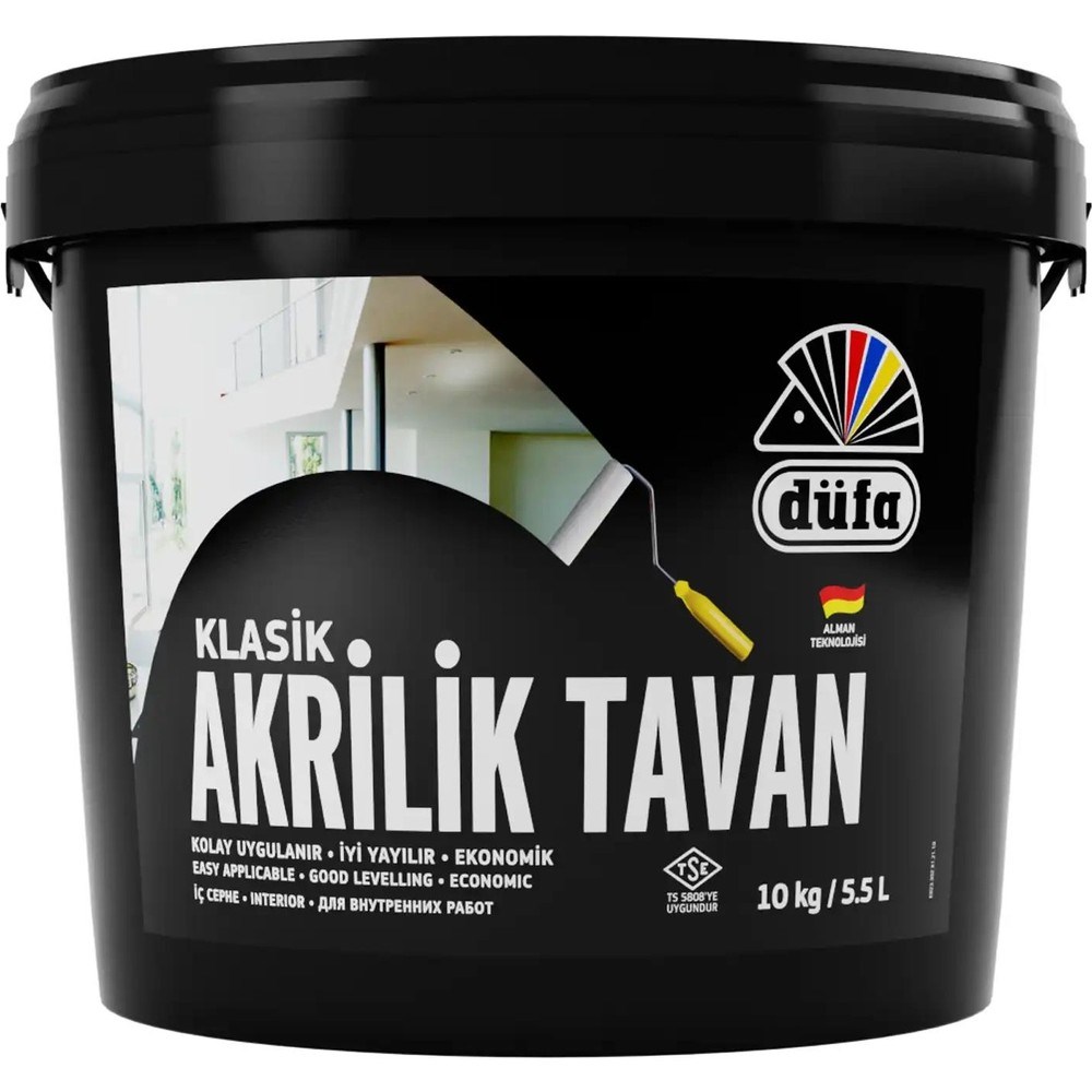 10 Kilogram Beyaz Akrilik Tavan Boyası