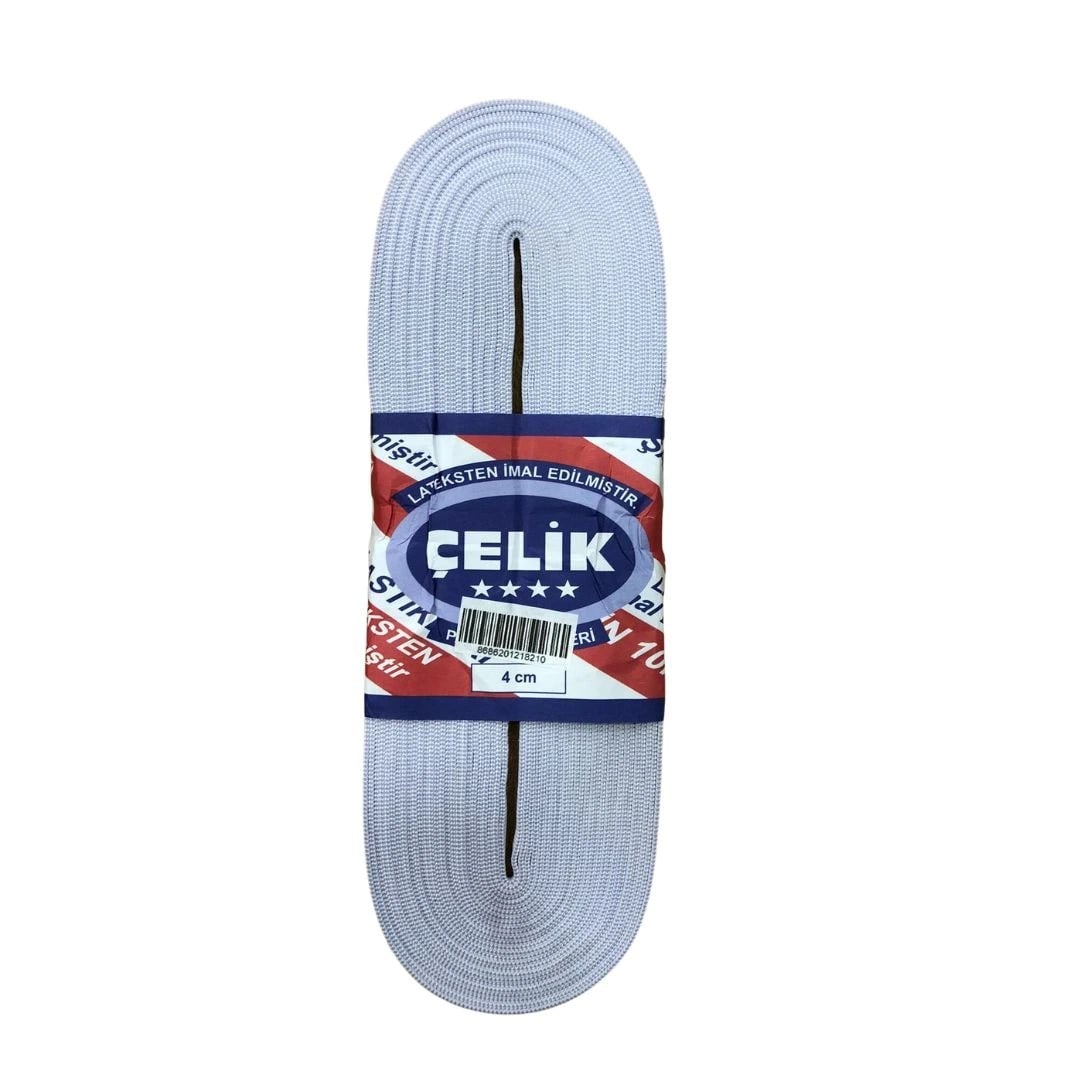 10 m 4 cm Beyaz Paça Lastiği