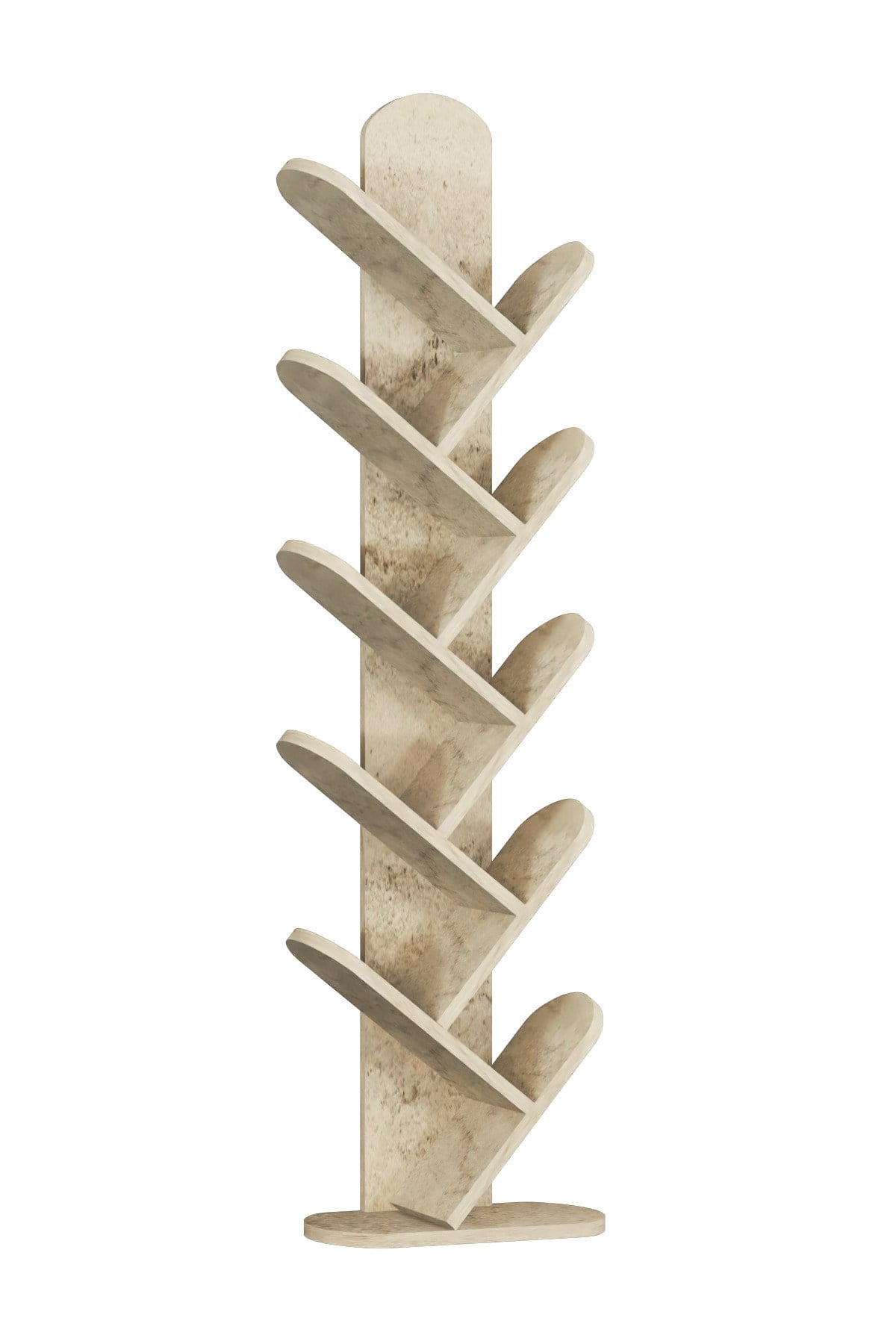 10 Raflı Kitaplık Ekru 147 cm