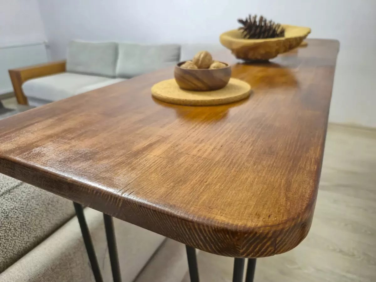 %100 Masif Bar Masası | Mutfak Adası, Kahve Köşesi, Yemek Masası, Oturma Odası Bistro 140x40